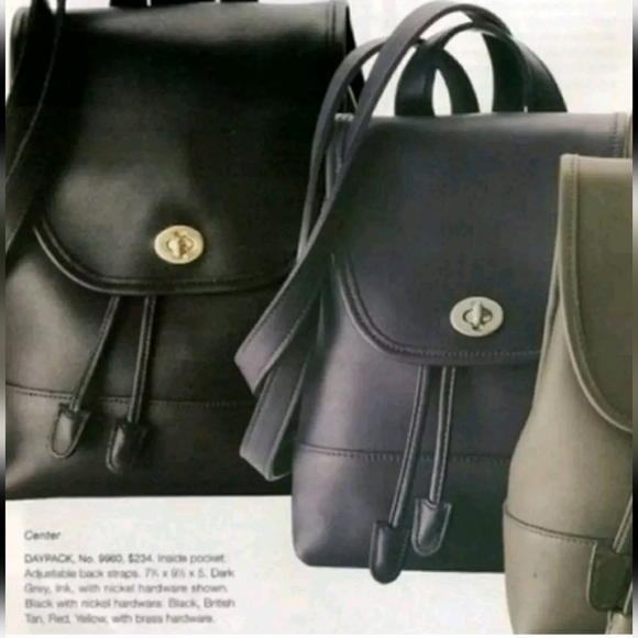 Vintage COACH Daypack Black Leather Drawstring Mini Backpack Bag 9960 US… - Picture 15 of 15